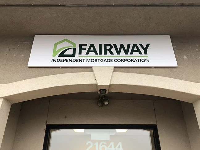 Exterior Full-Color Metal Sign for Fairway Independent Mortgage in Shawnee, Kansas