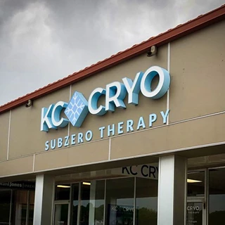Exterior Illuminated Channel Letters for KC Cryo in Lee