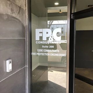 Frosted Vinyl Logo Decal for FP&C Consultants in Kansas City, Missouri
