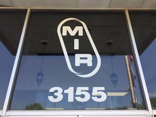 Cut Vinyl Window Graphic for Midwest Industrial Rubber in Kansas City, Missouri