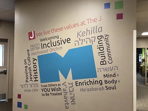 Interior Wall Graphics for The Jewish Community Center of Greater KC in Overland Park, Kansas