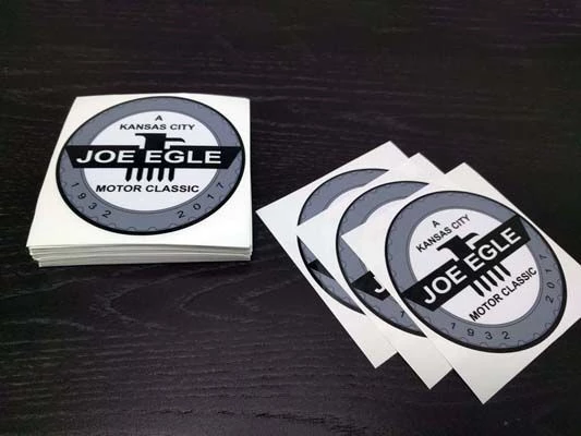 Glossy Full Color Stickers for Joe Egle Memorial in Kansas City, Missouri