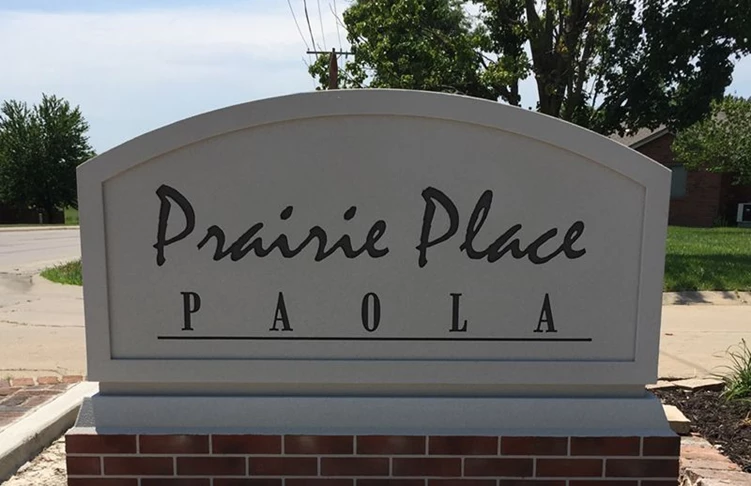 Exterior Monument Sign for Prairie Place in Paola, Kansas