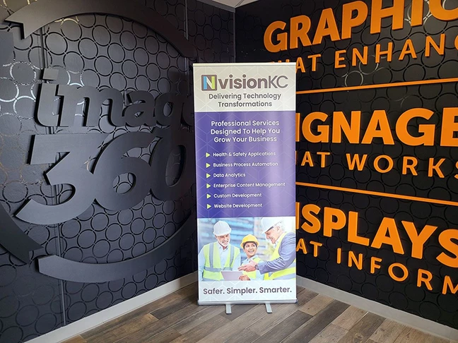 Retractable Banner Stand for NVisionKC