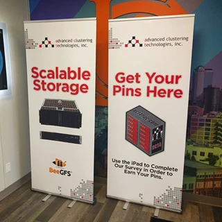 Retractable Banner Stands for Advanced Clustering Technologies in Kansas City, Missouri