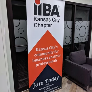 Retractable Banner Stand for IIBA Kansas City Chapter