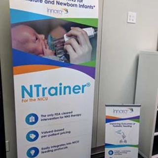 Retractable Banner Stand for Floor and Table for Innara Health in Olathe, Kansas