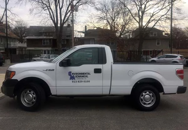 Cut Vinyl Vehicle Decals for Environmental Mechanical Contractors in Olathe, Kansas