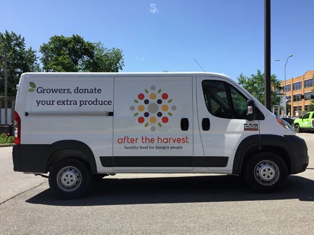 Partial Vehicle Graphics for After the Harvest in Kansas City, Missouri