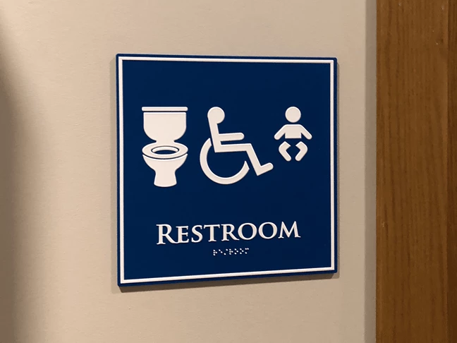 Custom ADA Restroom Signs for St. Pauls Church in Kansas City, Missouri