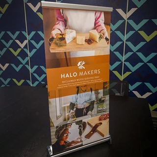 Tabletop Retractable Banner Stand for The HALO Foundation in Kansas City, Missouri 