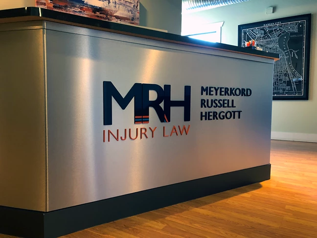 Acrylic Dimensional Signage for MRH Injury Law in Kansas City, Missouri