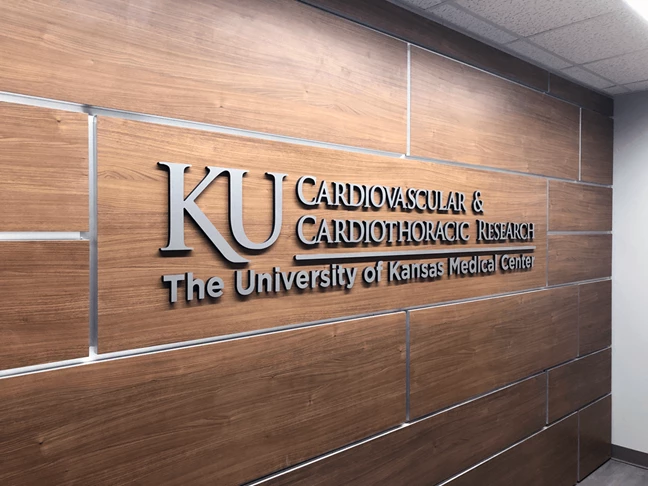Custom Dimensional Signage for University of Kansas Medical Center in Kansas City, Kansas