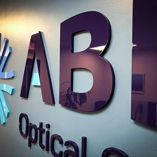 Interior Acrylic 3D Dimensional Sign for ABB Optical Group in Kansas City, Missouri