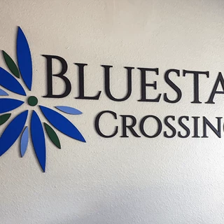Bluestar Crossings PVC Dimensional Logo