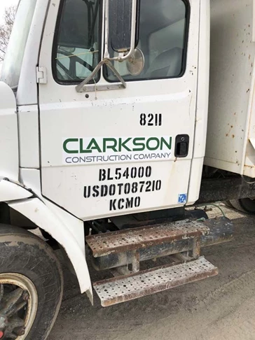 Fleet Graphics for Clarkson Construction in Kansas City, Missouri