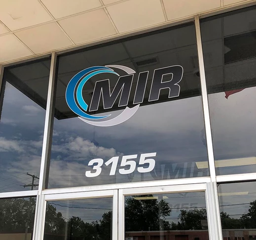 Exterior Cut Vinyl Graphic for Midwest Industrial Rubber in Kansas City, Missouri