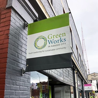 Exterior Vinyl Pole Banners for Greenworks in Kansas City, Missouri