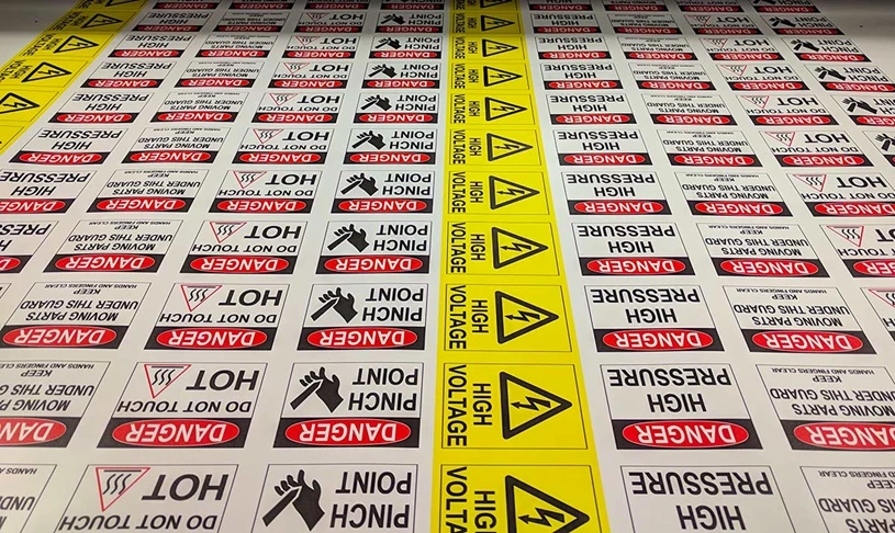 Standard Caution Labels for Safety Procedures