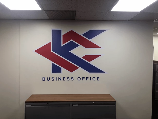 Interior Wall Vinyl Logo for Kansas City Kansas Community College