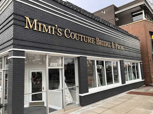 Exterior Dimensional Letters for Mimis Couture Bridal & Prom in Overland Park, Kansas