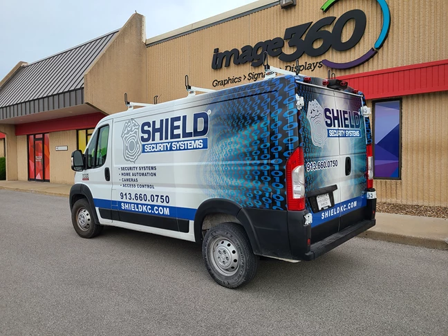 Van Full Wrap for Shield Security Systems in Overland Park, Kansas