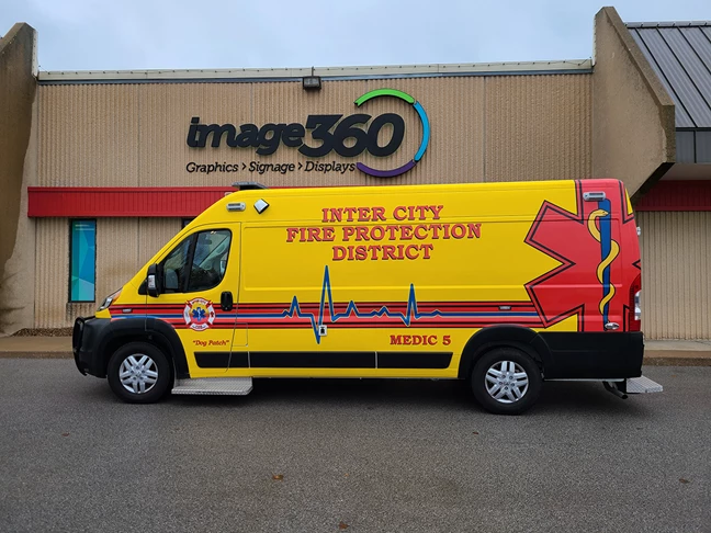 Full Van Wrap for Inter City Fire Protection District in Kansas City, Missouri