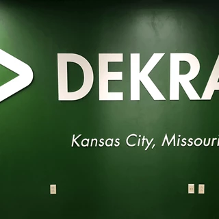 Indoor Signage & Indoor Signs | Interior Dimensional PVC Sign for Dekra in Kansas City, Missouri