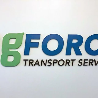 Custom Painted Acrylic Dimensional Letters for Agforce Transport Services in Leawood, Kansas