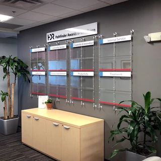 Interior Acrylic Holder and Cable System Display for HDR in Kansas City, Missouri