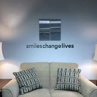 Stainless Steel Dimensional Logo and Letters for Smiles Change Lives in Kansas City, Missouri