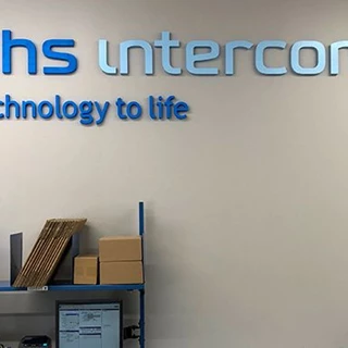 Interior Custom Painted Acrylic Dimensional Letters for Smiths Interconnect in Kansas City, Kansas
