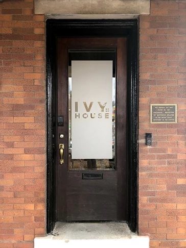 Frosted Vinyl Window Graphic for Ivy House in Kansas City, Missouri
