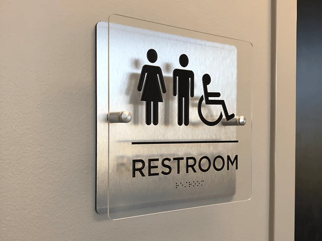 ADA Braille Restroom Sign for Touchstone Endodontics in Lenexa, Kansas