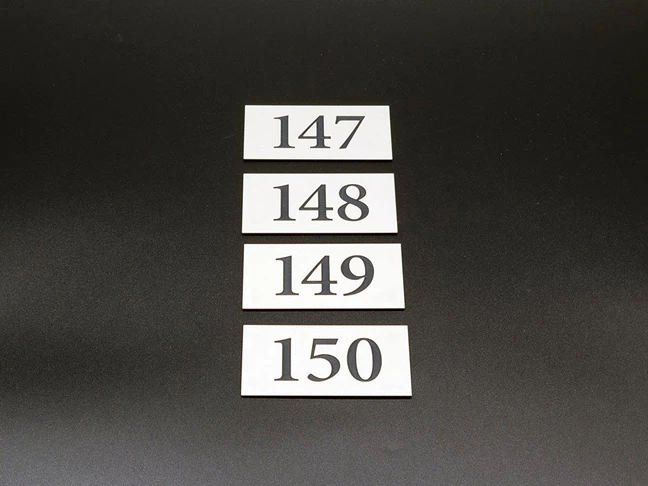 Rotary Engraved Apartment Number Signs for Aspen Lodge Apartments in Overland Park, Kansas