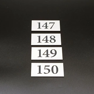 Rotary Engraved Apartment Number Signs for Aspen Lodge Apartments in Overland Park, Kansas