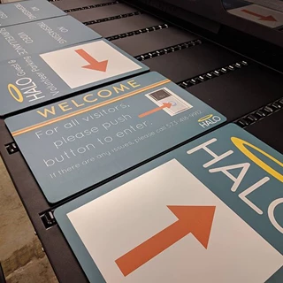 Exterior Wayfinding and Parking Signs for The Halo Foundation in Kansas City, Missouri