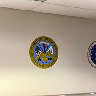 Interior Wall Vinyl Military Seals for Alphapointe in Kansas City, Missouri