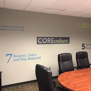 Interior Wall Graphic Decals for Fairway Independent Mortgage in Overland Park, Kansas