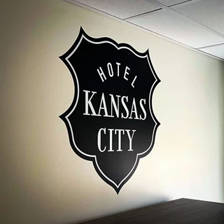 Interior Wall Vinyl Logo for Hotel Kansas City