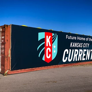 Exterior Vinyl Banner for KC Current in Riverside, Missouri