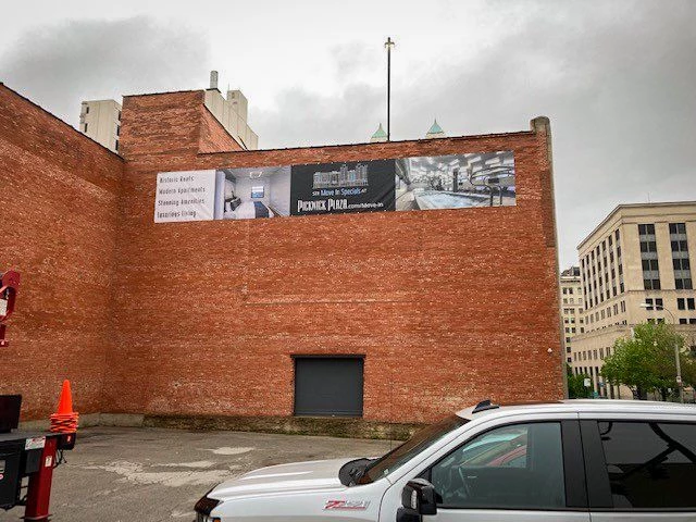 Exterior Wall Vinyl Banners for Unity Lofts in Kansas City, Missouri