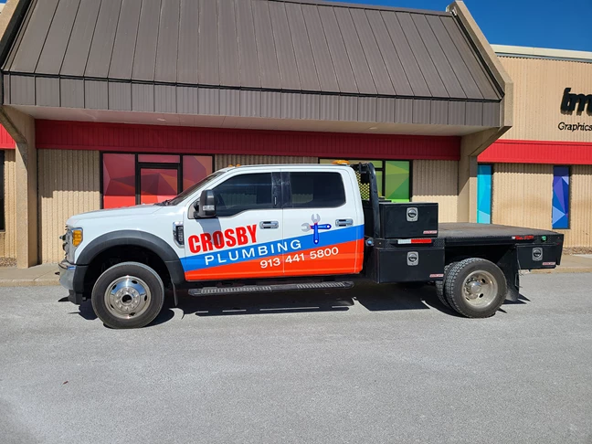 Partial Vehicle Graphics for Crosby Plumbing in Bonner Springs, Kansas