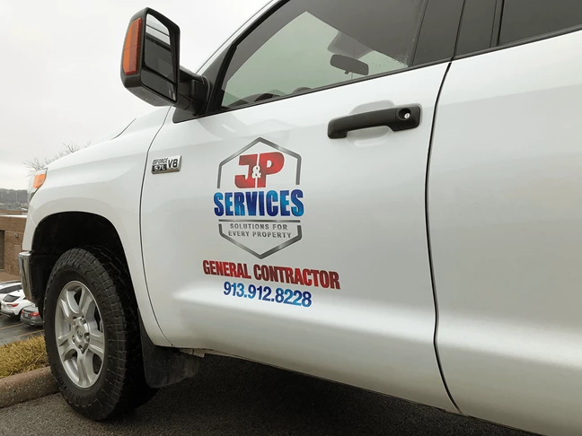 Vehicle Graphics for J&P Services in Shawnee, Kansas