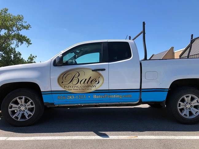 Driver Side Vehicle Graphics for Bates Painting in Kansas City, Missouri
