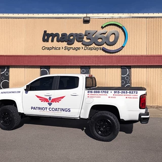 Vehicle Graphics for Patriot Coatings in Lenexa, Kansas
