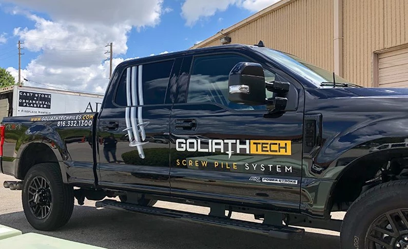 Vehicle Pickup Truck Graphics for Goliath Tech in Kansas City, Missouri