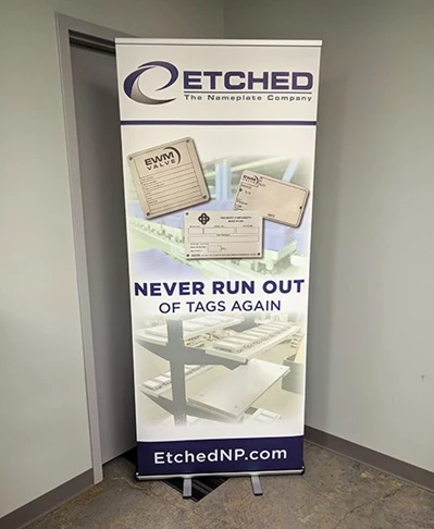 Retractable Banner Stand for Etched in Kansas City, Missouri