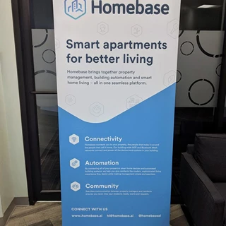 Retractable Banner Stand for Homebase AI in Kansas City, Missouri