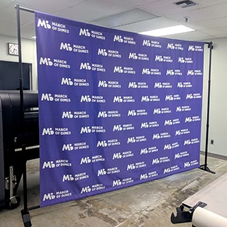 Step and Repeat Fabric Backdrop with Hardware for March of Dimes in Kansas City, Missouri